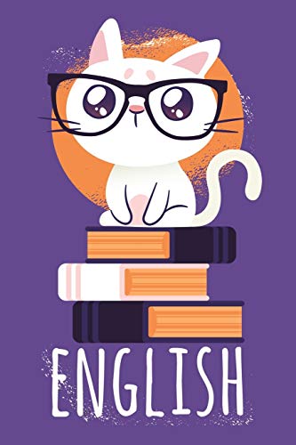 Grand Fantasy Designs: Schule Englisch Katze Mit Brille Auf B??cher F??r English Unterricht - Tagesplaner 15,24 X 22,86 (German Edition)