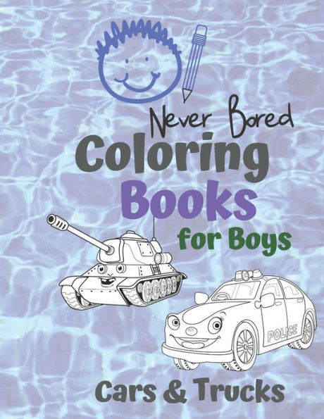 Coloring Books for Boys Cars & Trucks: Awesome Cool Cars And Vehicles: Cool Cars, Trucks, Bikes and Vehicles Coloring Book For Boys Aged 6-12 - 9781678597320