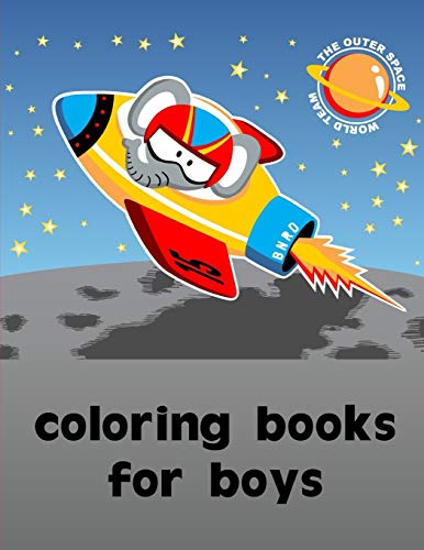 Coloring Books For Boys: Beautiful And Stress Relieving Unique Design For Baby And Toddlers Learning (Animals Art Drawing)
