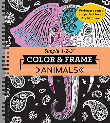 Color & Frame - Animals (Adult Coloring Book)