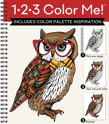 1-2-3 Color Me! (Adult Coloring Book With a Variety of Images - Owl Cover)