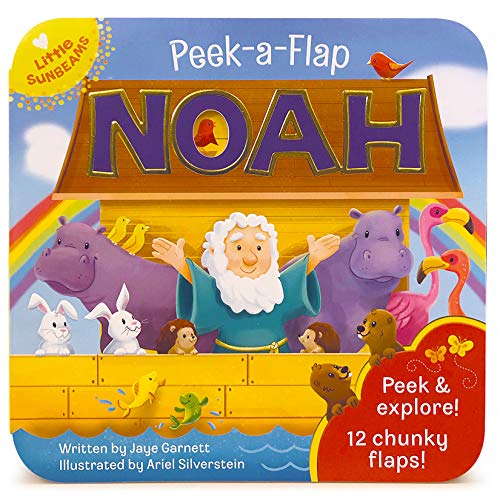Peek-A-Flap Noah - Children's Lift-A-Flap Board Book Gift For Easter, Christmas, Communion, Baptism, Birthdays, Ages 2-6 (Little Sunbeams)