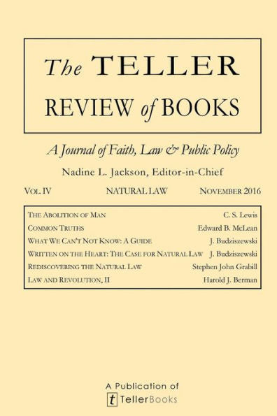 The Teller Review Of Books : Vol. Iv Natural Law