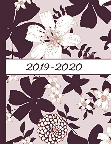 Lesson Plan Books For Teachers 2019-2020: Pretty Flower Lilies Daily Weekly Monthly