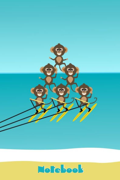 Cheerful Chimps Champion Waterskiing Formation Team Notebook: Cute funny monkeys who love their ocean watersports! Each page is headed up with Subject ... to easily organise and reference your notes.
