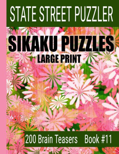 Sikaku Puzzles : Large Print 200 Brain Teaser Book #11: Fun Filled Puzzles And Solutions For Beginners And Up