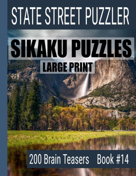 Sikaku Puzzles : Large Print 200 Brain Teaser Book #14: Fun Filled Puzzles And Solutions For Beginners And Up