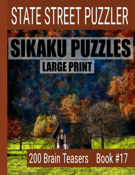 Sikaku Puzzles : Large Print 200 Brain Teaser Book #17: Fun Filled Puzzles And Solutions For Beginners And Up