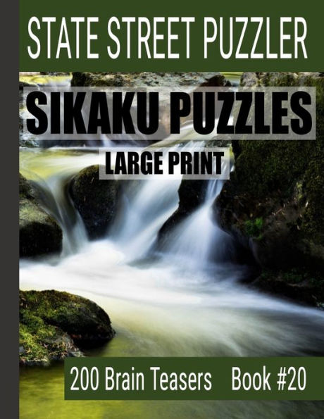 Sikaku Puzzles : Large Print 200 Brain Teaser Book #20: Fun Filled Puzzles And Solutions For Beginners And Up