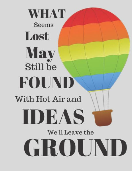 What Seems Lost May Still Be Found With Hot Air And Ideas We'Ll Leave The Ground : Balloon Theme Ideas Pad For Thinkers