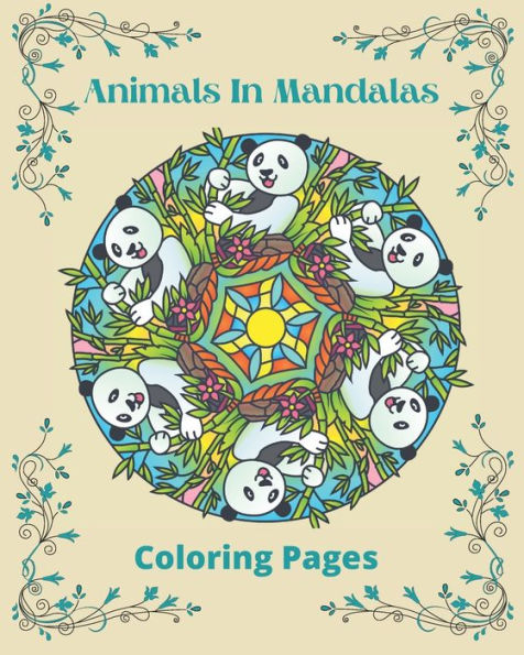 Animals In Mandalas Coloring Book: 14 Animal Coloring Book for Adults
