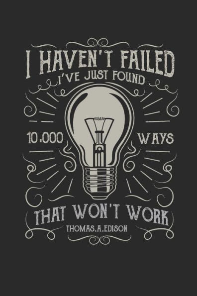 I haven?t failed: I?ve just found 10.000 ways that won?t work.