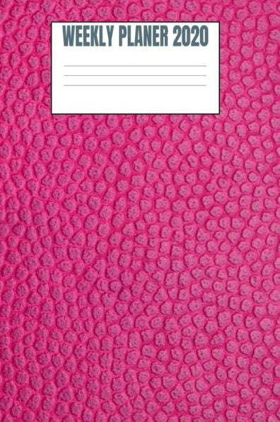 Weekly Planer 2020 : Pink Leather Style - 6X9 - 53 Pages