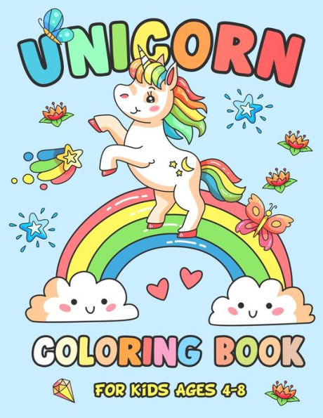 Unicorn Coloring Book For Kids Ages 4-8 - 9781688402676