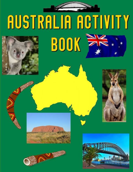 Australia Activity Book: Coloring Pages and Wordsearch