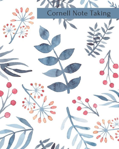 Cornell Note Taking: Floral Note Taking System Book For Students