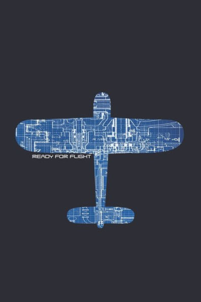 Aerospace Fashion - Notes: Aviation plane ready for flight blueprint - Notebook 6x9 dot grid