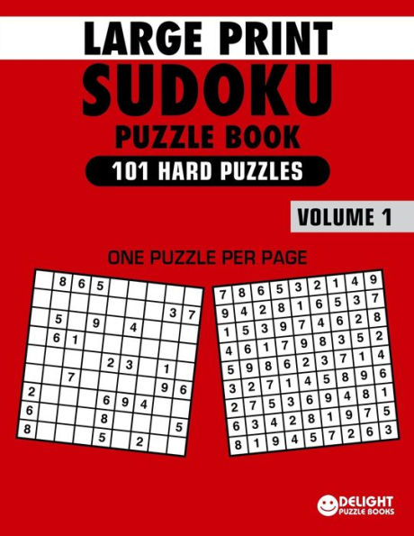 Large Print Sudoku Puzzle Book Hard: 101 Hard Sudoku Puzzles for Adults & Seniors to Improve Memory