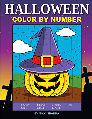 Halloween Color By Number: Coloring Book For Kids Ages 4-8