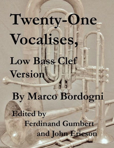 Twenty-One Vocalises, Low Bass Clef Version