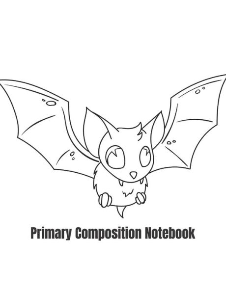 Primary Composition Notebook : Bat Halloween Primary School Practice Paper