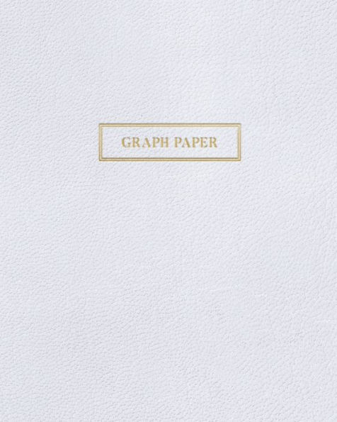 Graph Paper: Executive Style Composition Notebook - White Leather Style, Softcover | 8 x 10 - 100 pages (Office Essentials)