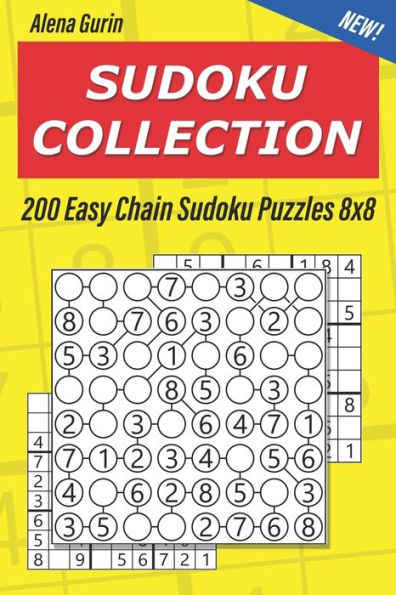Sudoku Collection : 200 Easy Chain Sudoku Puzzles 8X8