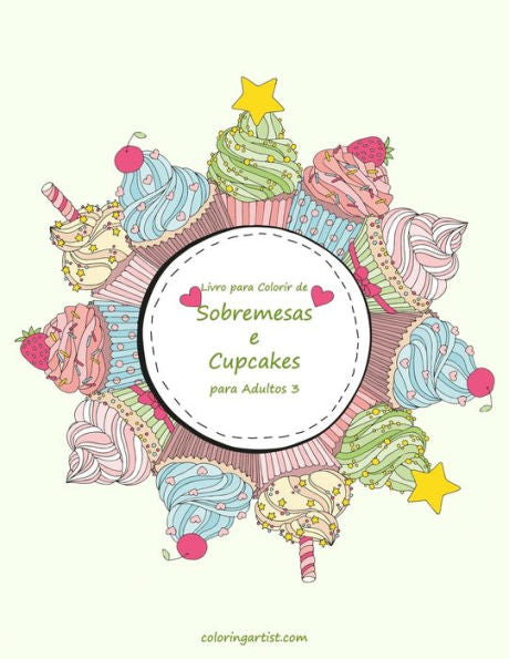 Livro Para Colorir De Sobremesas E Cupcakes Para Adultos 3