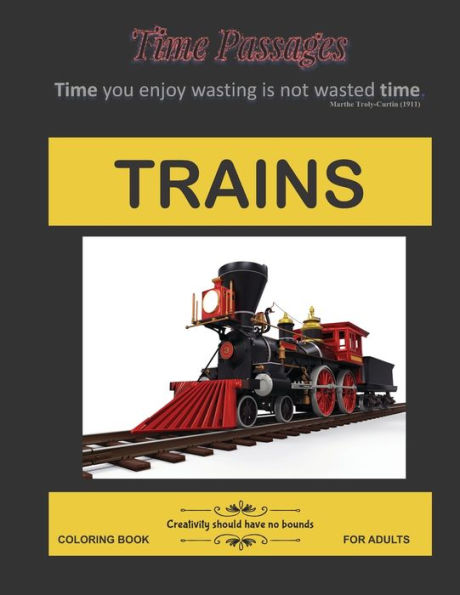Trains Coloring Book For Adults : Unique New Series Of Design Originals Coloring Books For Adults, Teens, Seniors