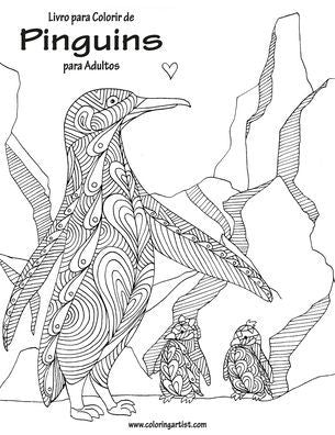 Livro Para Colorir De Pinguins Para Adultos