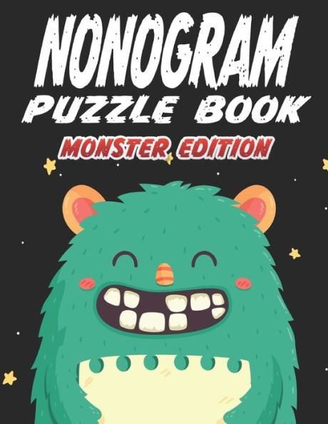 Nonogram Puzzle Book Monster Edition : 45 Multicolored Mosaic Logic Grid Puzzles For Adults And Kids
