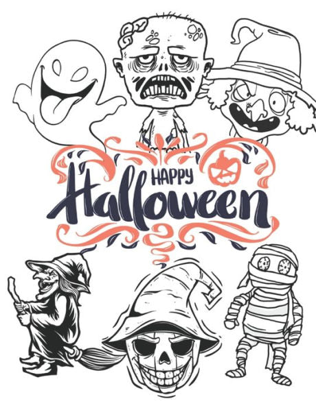 Happy Halloween: coloring book for kid (halloween62) - 9781693110863
