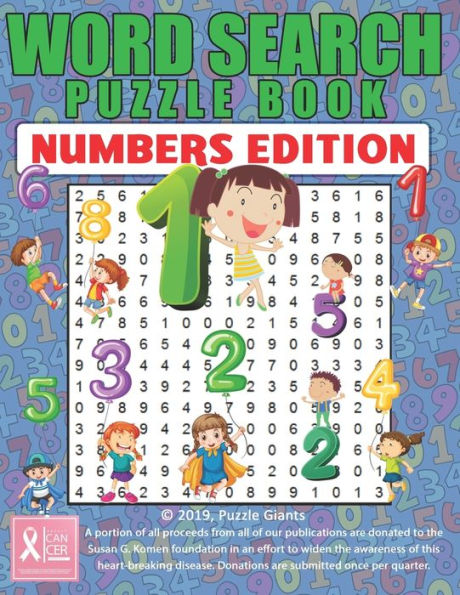 Word Search Puzzle Book : Numbers Edition
