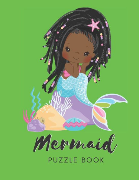 Mermaid Puzzle Book : Connect The Dots Puzzles - 30 Pages - Paperback - Made In Usa - Size 8.5 X 11 - For Women