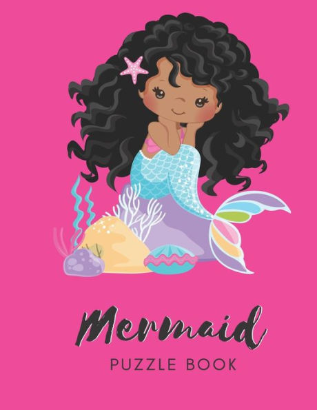 Mermaid Puzzle Book : Connect The Dots Puzzles - 30 Pages - Paperback - Made In Usa - Size 8.5 X 11
