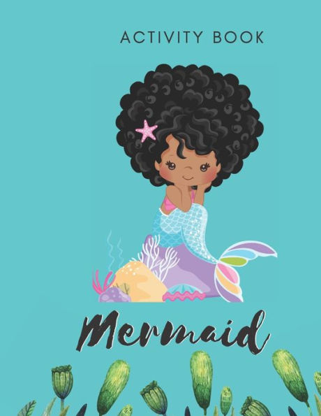 Mermaid Activity Book : Tracing Puzzles - 30 Pages - Paperback - Made In Usa - Size 8.5X11 For Children