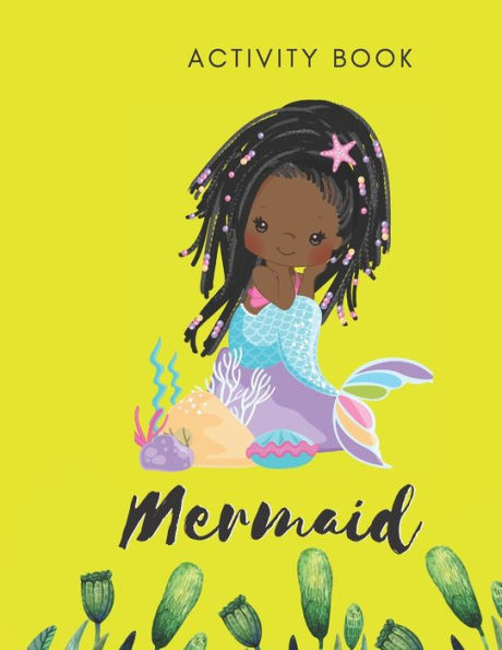 Mermaid Activity Book : Tracing Puzzles - 30 Pages - Paperback - Made In Usa - Size 8.5X11