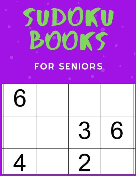 Sudoku Books For Seniors : For Kids Age 8-12 - 50 Puzzles - Paperback - Made In Usa - Size 8.5X11