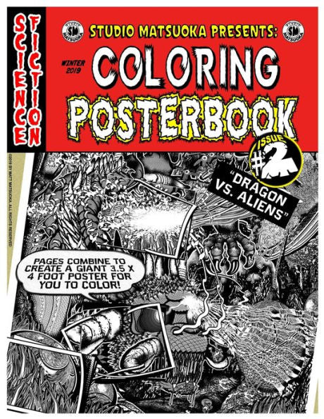 Coloring Posterbook Issue #2: Dragon VS. Aliens