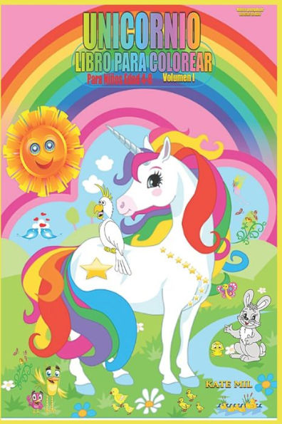 Unicornio Libro Para Colorear : Para Ni?os Edad 4-8 Volumen I