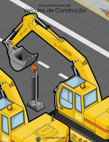 Livro Para Colorir De Veículos De Construção 1
