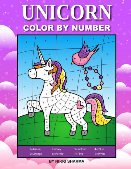 Unicorn Color By Number : Coloring Book For Kids Ages 4-8