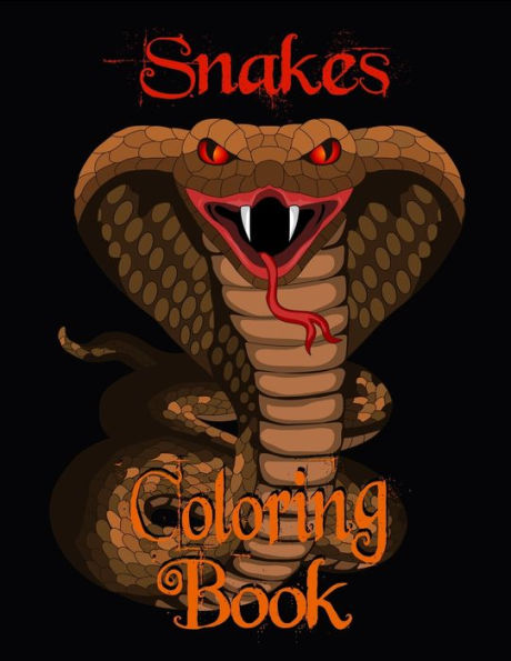 Coloring Book - Snakes: Snake Illustrations for Adults and Teens