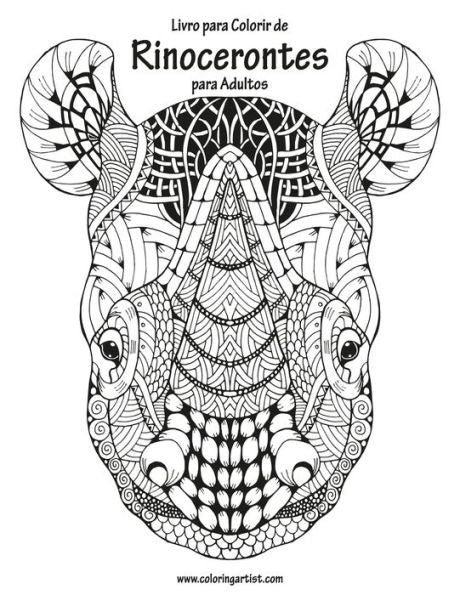 Livro Para Colorir De Rinocerontes Para Adultos