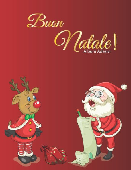 Buon Natale Album Adesivi: Album Adesivi | A4+ bianco | 35 pagine senza silicone- silicone free paper | idea regalo natale (Italian Edition)
