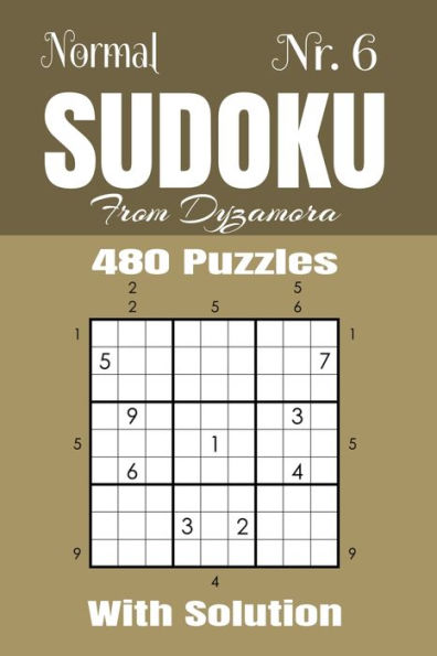 Normal Sudoku Nr. 6 : 480 Puzzles With Solution