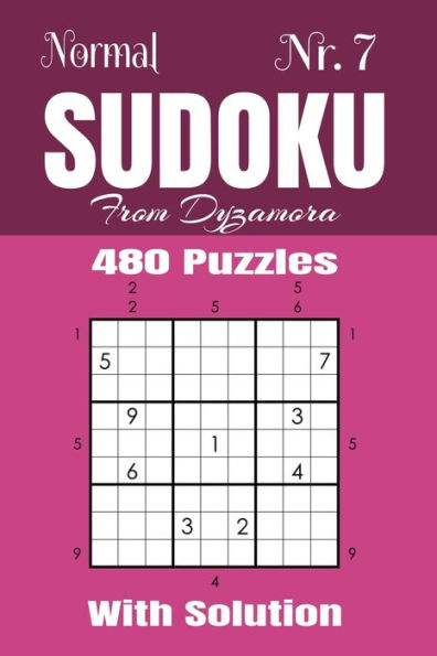 Normal Sudoku Nr. 7 : 480 Puzzles With Solution