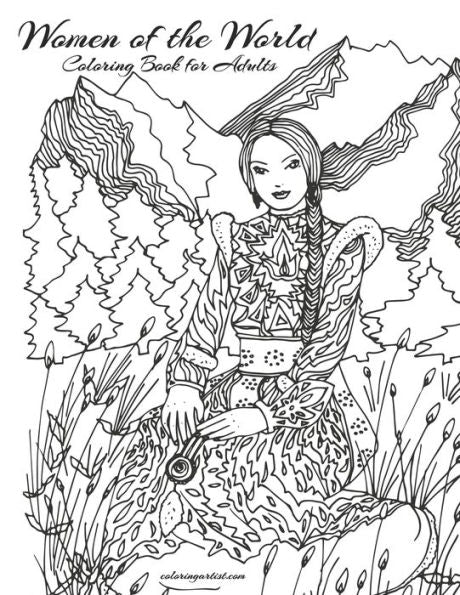 Women Of The World Coloring Book For Adults 1