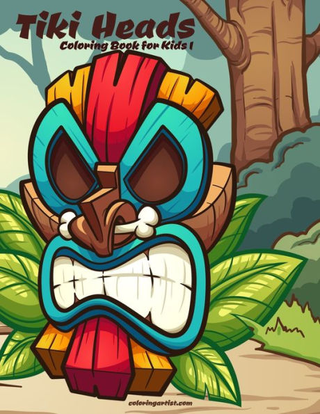 Tiki Heads Coloring Book For Kids 1