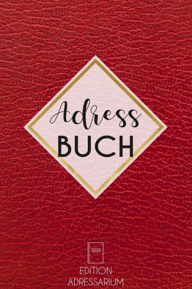Adressbuch Leder rot: Kontaktbuch A5 zum eintragen von Anschriften und Telefonnummern | Telefonbuch Register | imitative Lederoptik (German Edition)